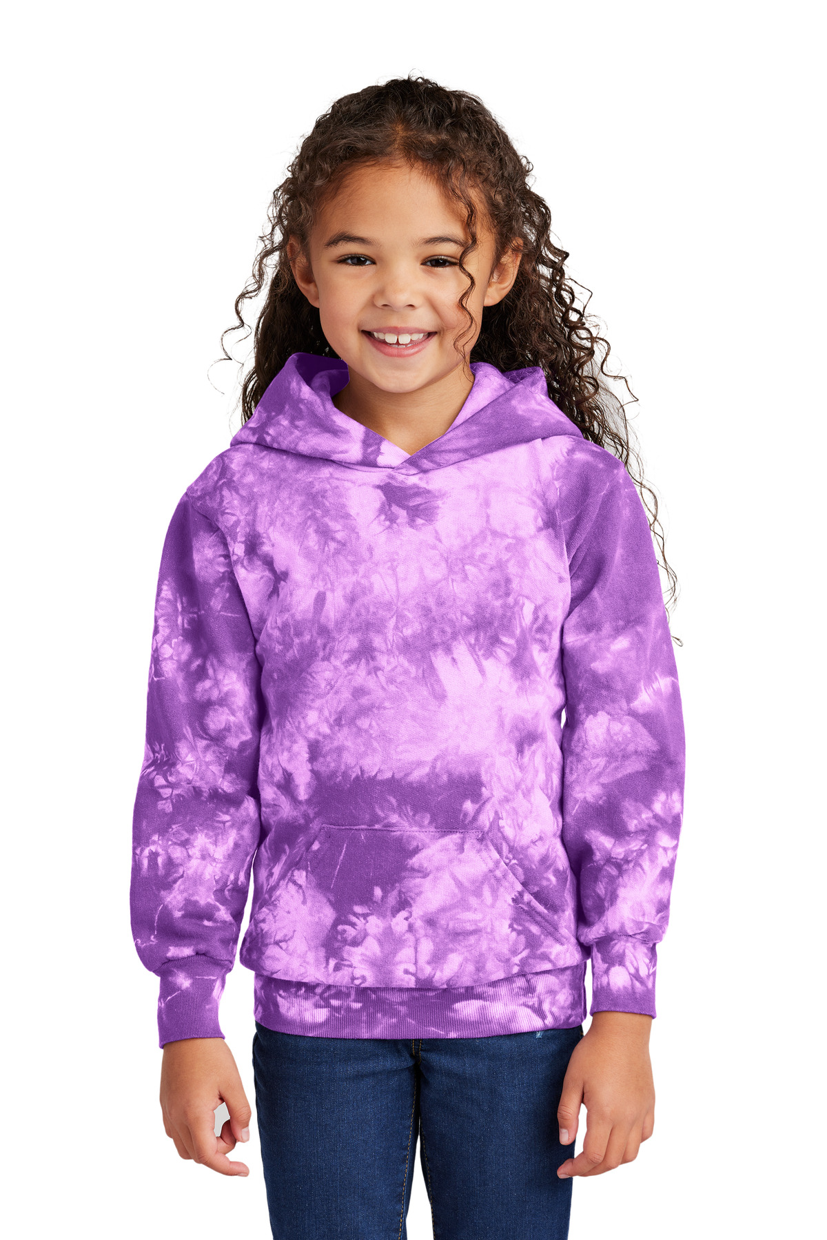 Port & Co Youth Crystal Tie-Dye Pullover Hoodie PC144Y 36