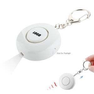 Round Safety Alarm Keychain With LED Light And 120DB Panic Sound 4