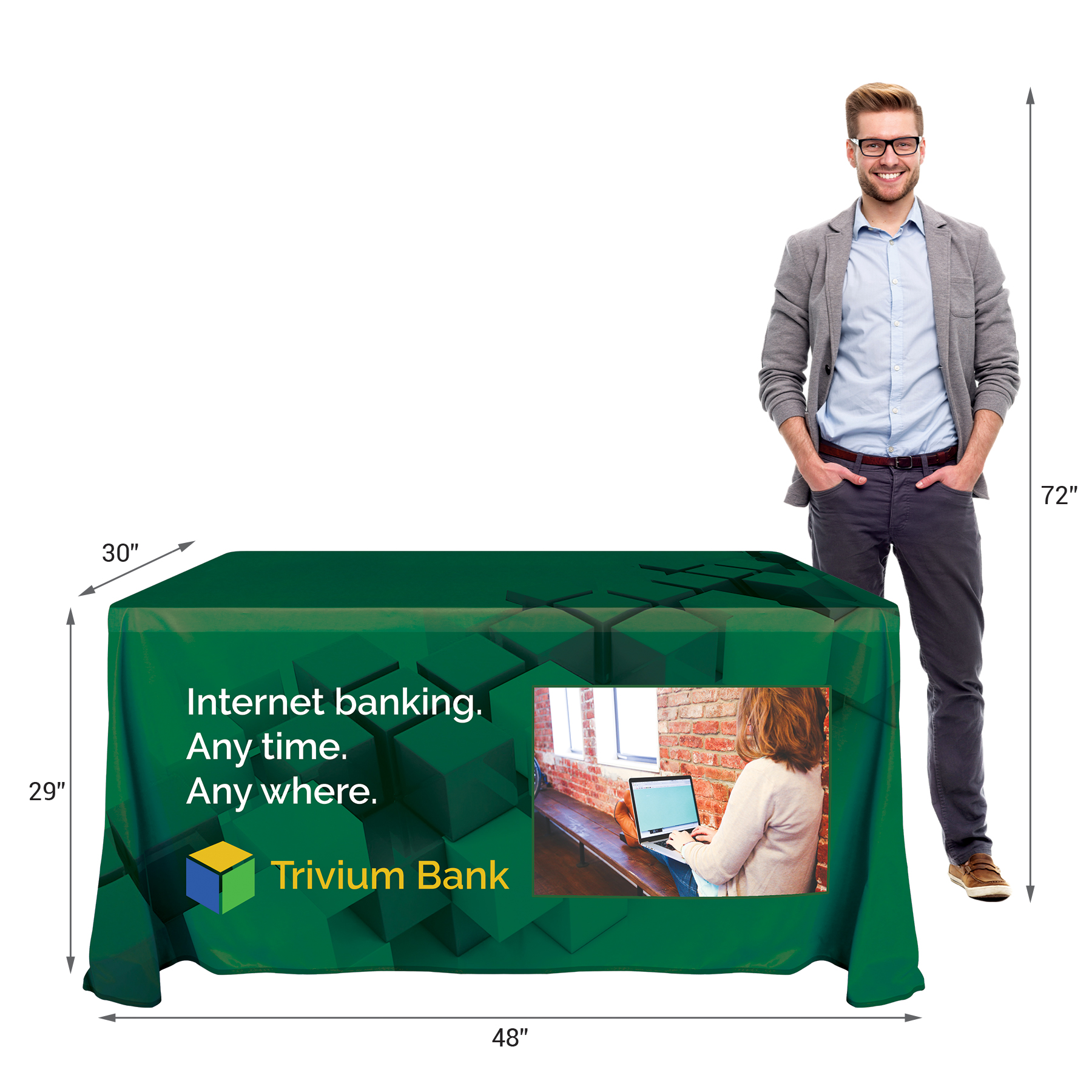 4' Recycled KP Throw Style Table Cover 6
