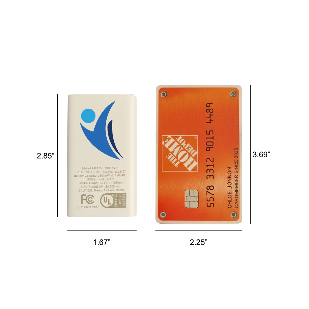 UL Certified 2000mAh Dual Port Compact Power Bank – Smaller Than a Credit Card Travel Charger 18