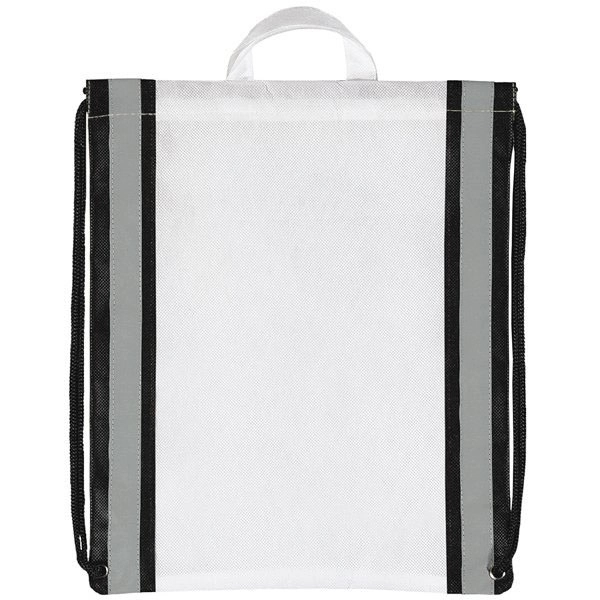 Large Non-Woven Reflective Drawstring Backpack - 20 " x 16 " 8
