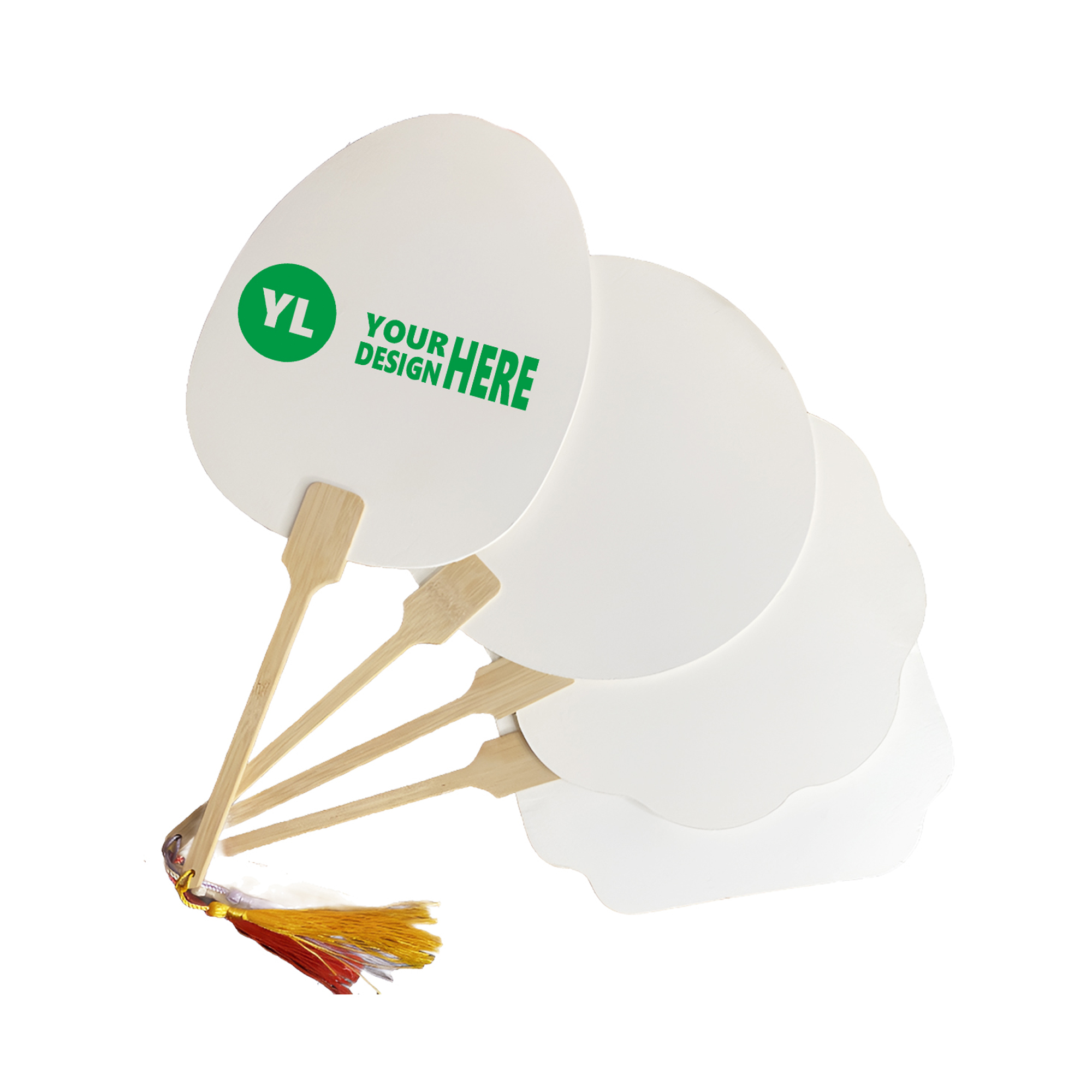 MOQ50 Customizable DIY Blank Fan For Promotional Use 1