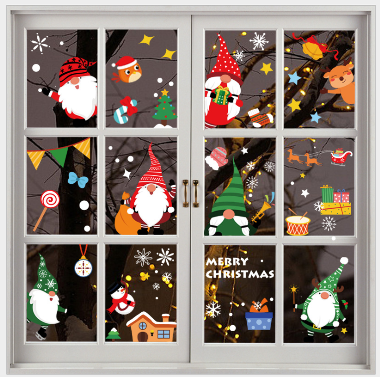 DIY Snowman christmas window decoration sticker 12
