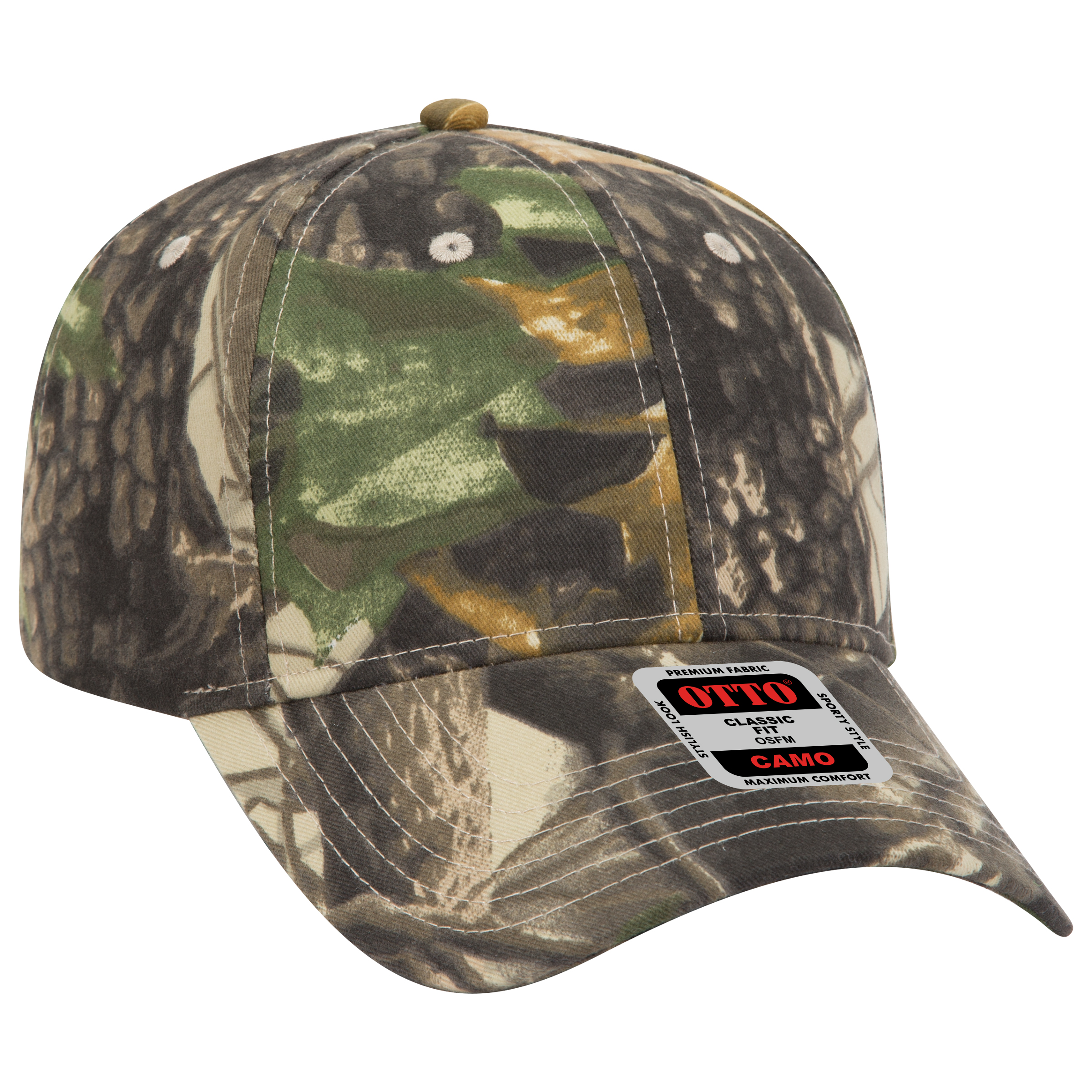OTTO CAP® Camouflage 6 Panel Low Profile Baseball Cap 13