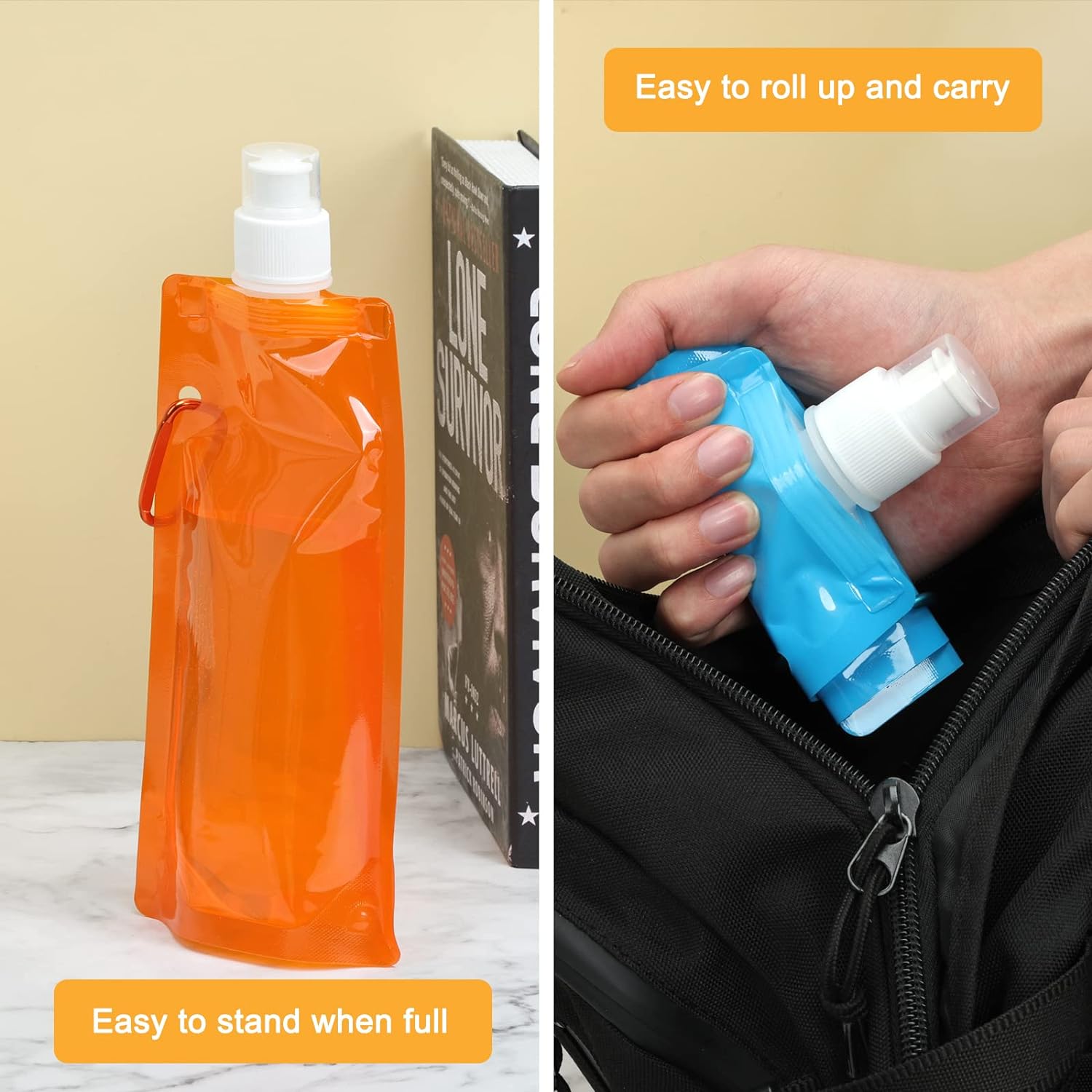 16 oz Collapsible Water Bottle 1