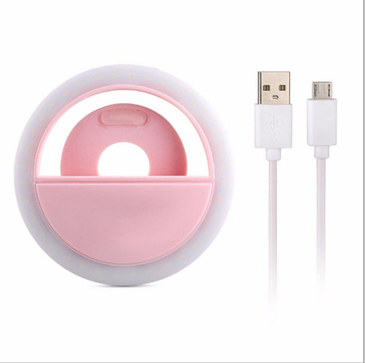 Rechargeable Portable Clip on Phone Selfie Light Ring for Phone/Laptop/Computer 3