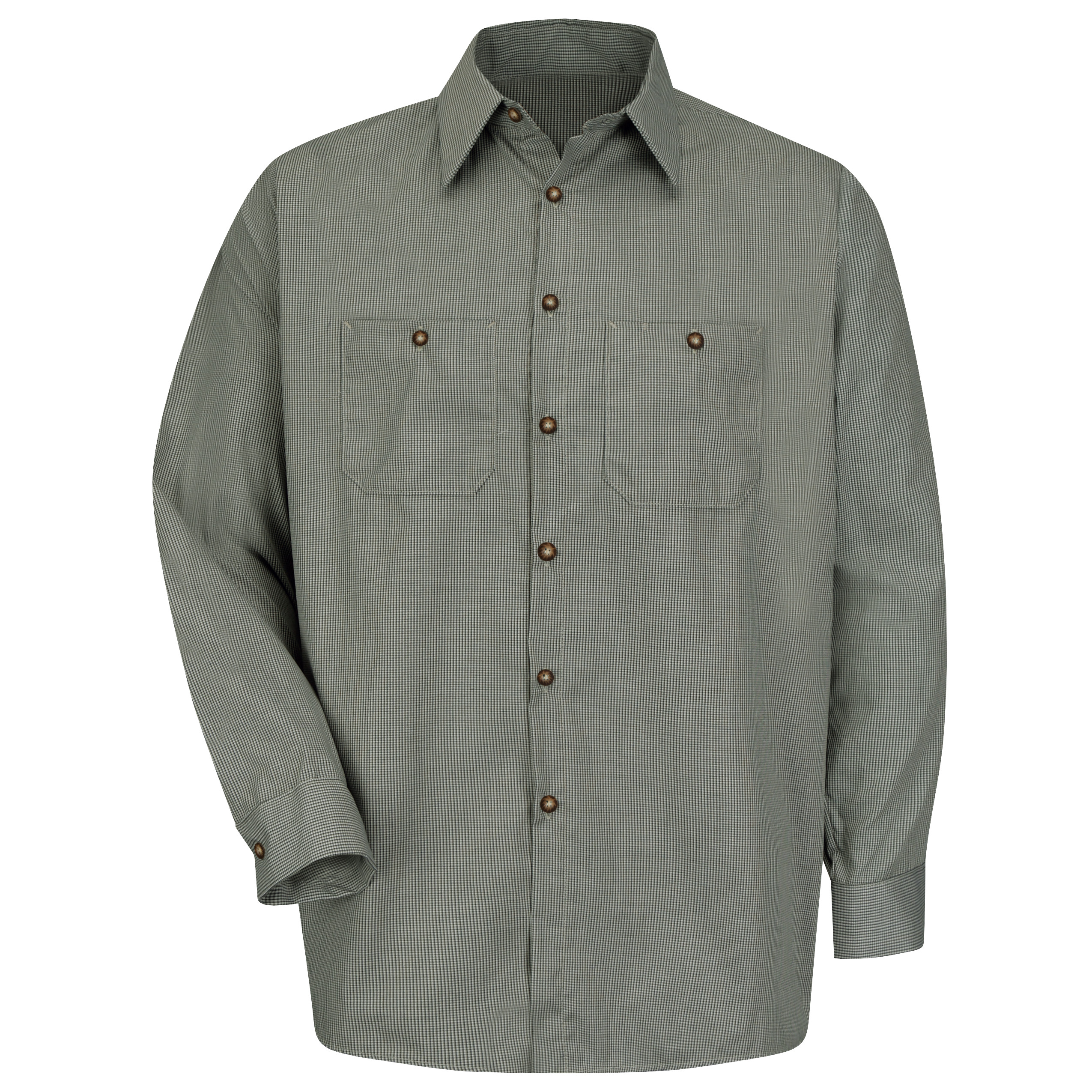 Red Kap® Men's Long Sleeve Microcheck Uniform Shirt 4
