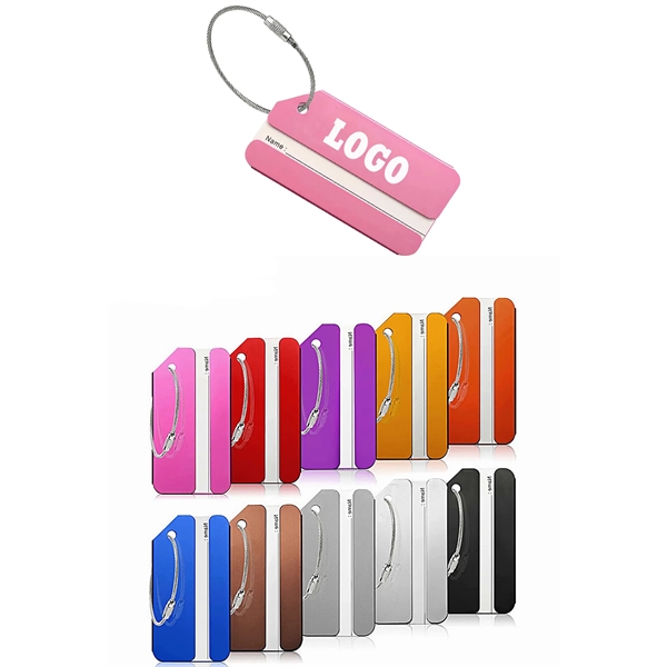 MOQ 100 Aluminum Travel Luggage Tag 2