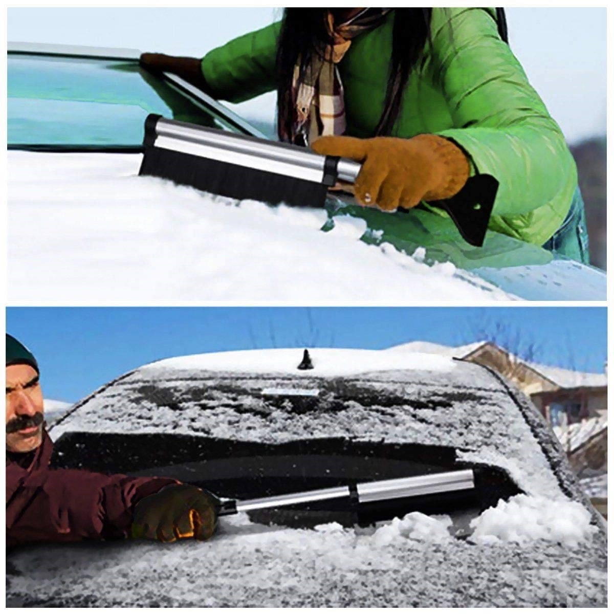 Telescopic Automotive Ice Scraper Snow Brush 4