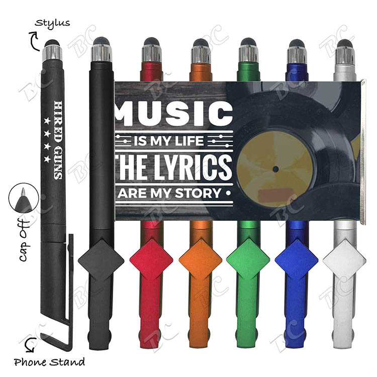Free Shipping Banner Promotional Message Pen with Phone Stand 3