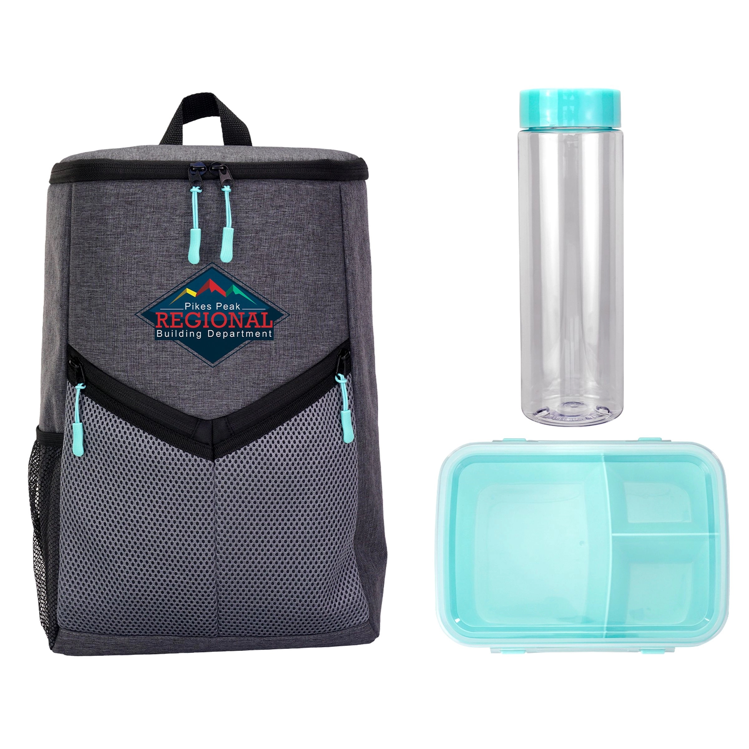 Victory Cooler Backpack Lunch & Drink Set 4