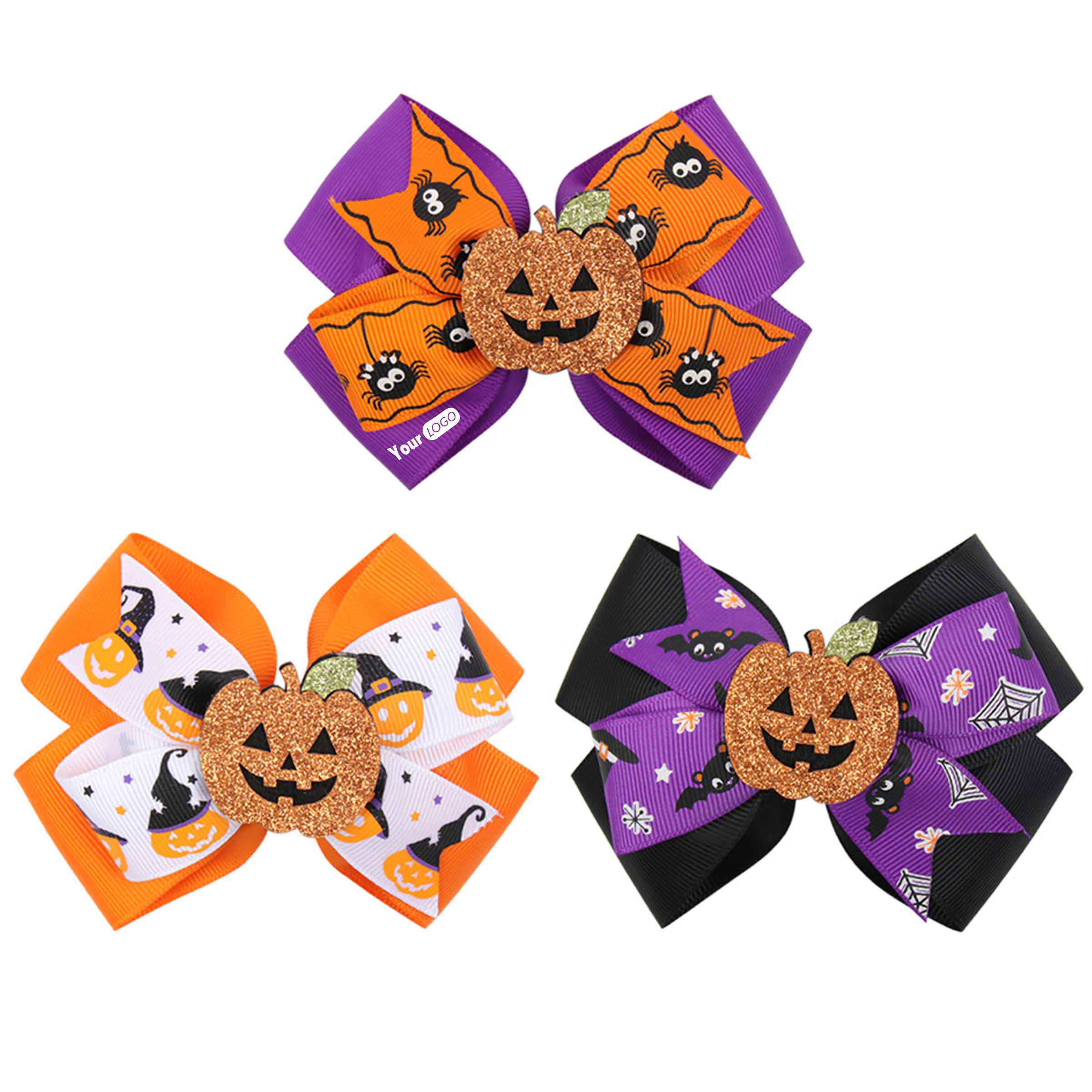 Cloth Halloween Party Pumpkin Hair Clip 2