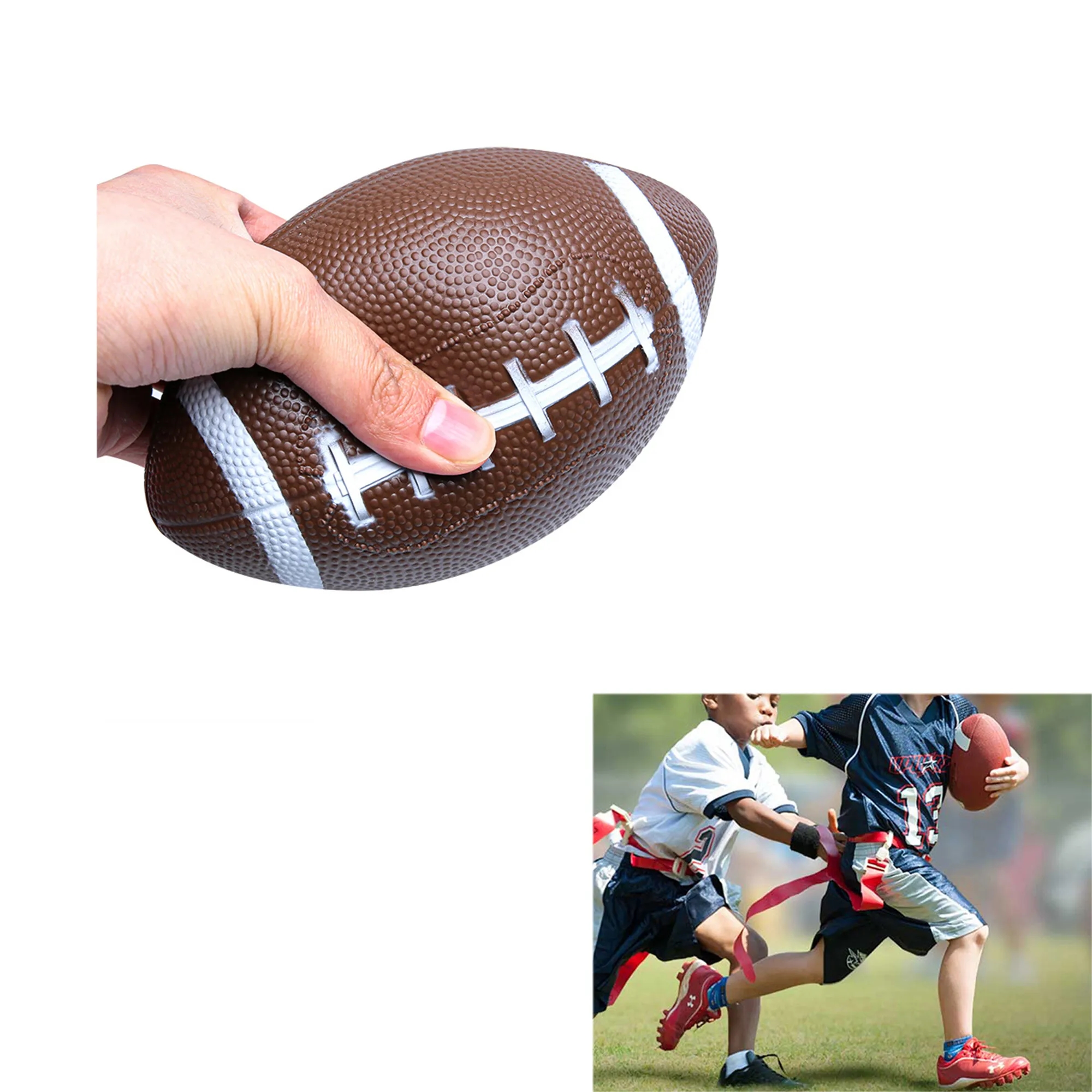 8.6" Inflatable Football Game Teaching Ball 4