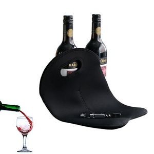 Neoprene Dual Color 2 Bottle Wine Bag With Cutout Handles 33