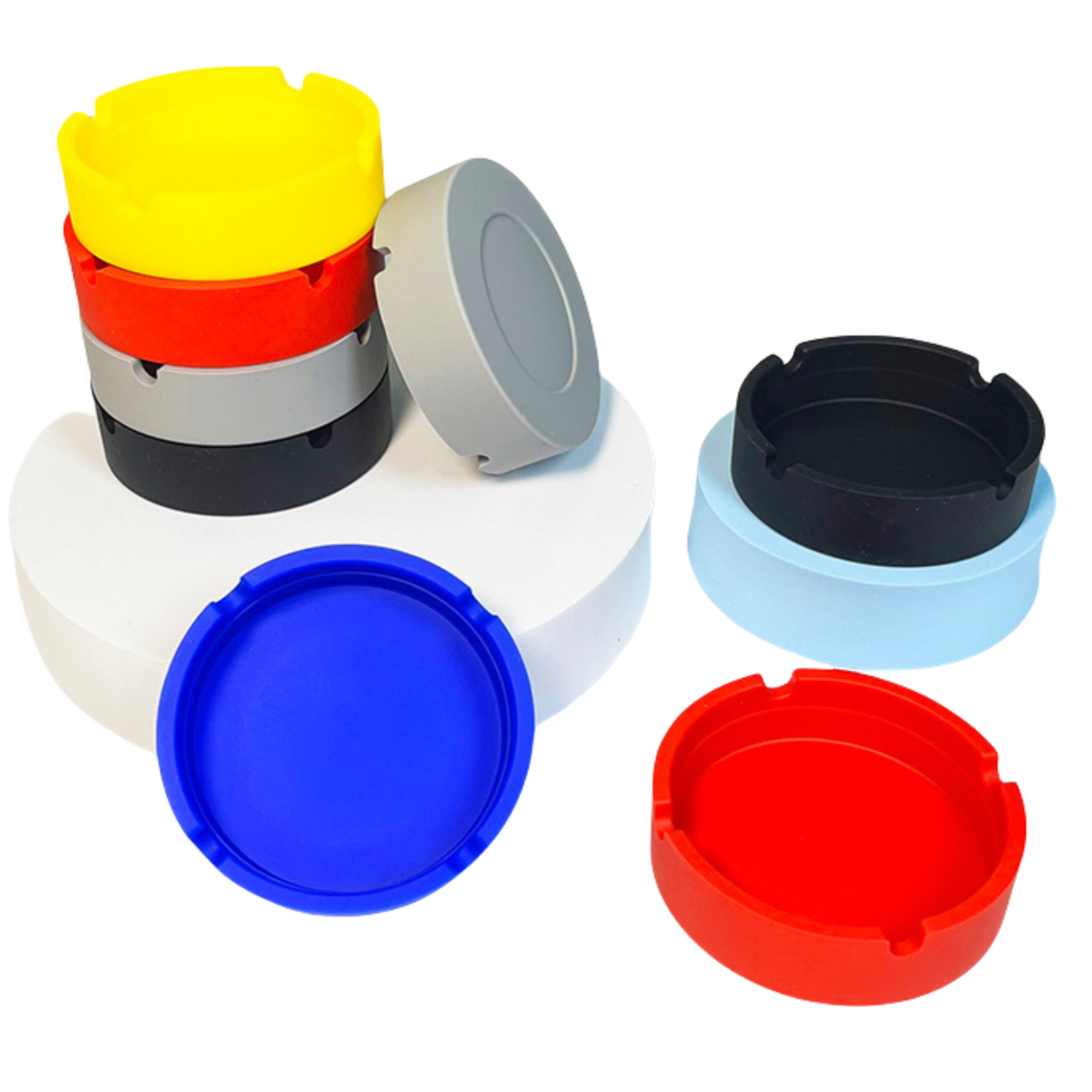Custom Logo Silicone Ashtray Cigarette Smokeless Odorless 5