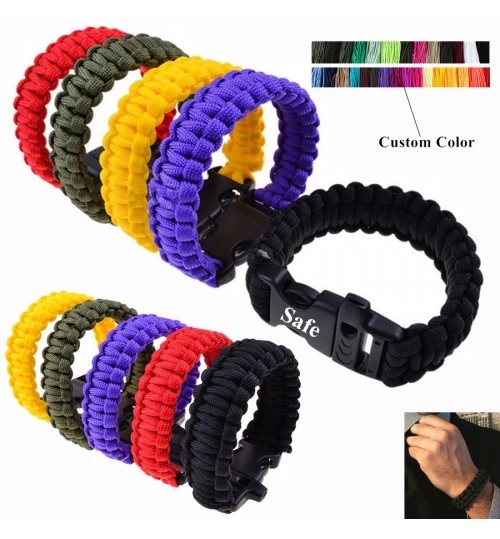Paracord Survival Wristband With Whistle 2