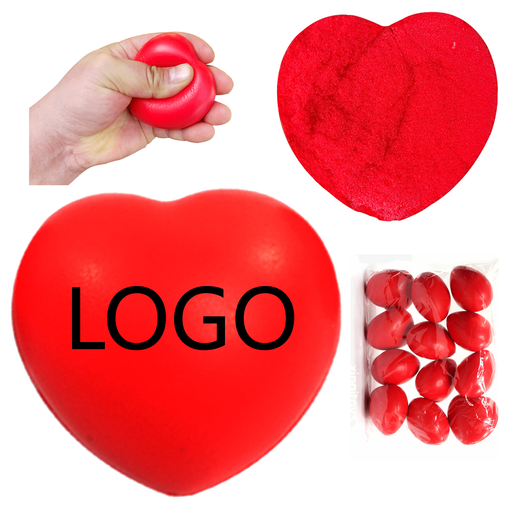 Heart Shaped PU Stress Ball 1