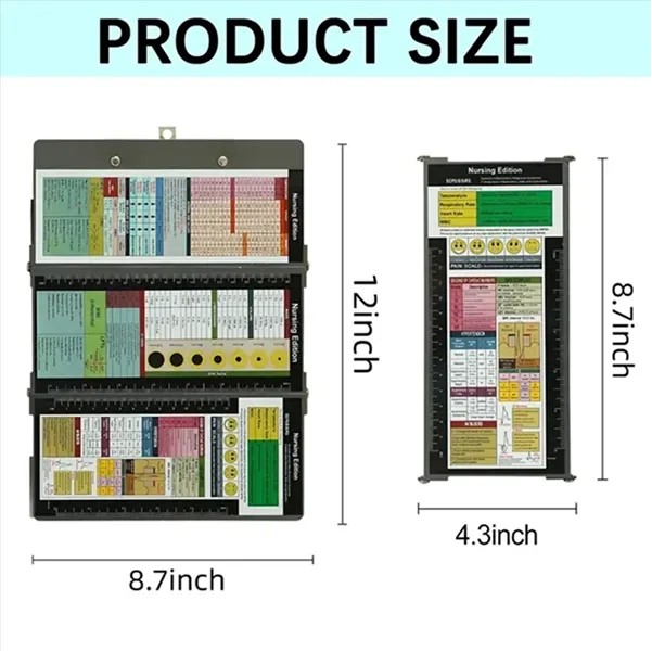 Foldable Nursing Clipboard 3 Layer Nurse Edition Cheat Sheet 2