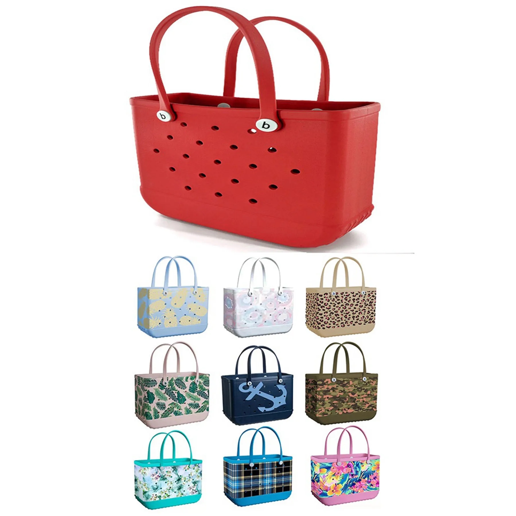 Large EVA Beach Tote Bag with Hole 8