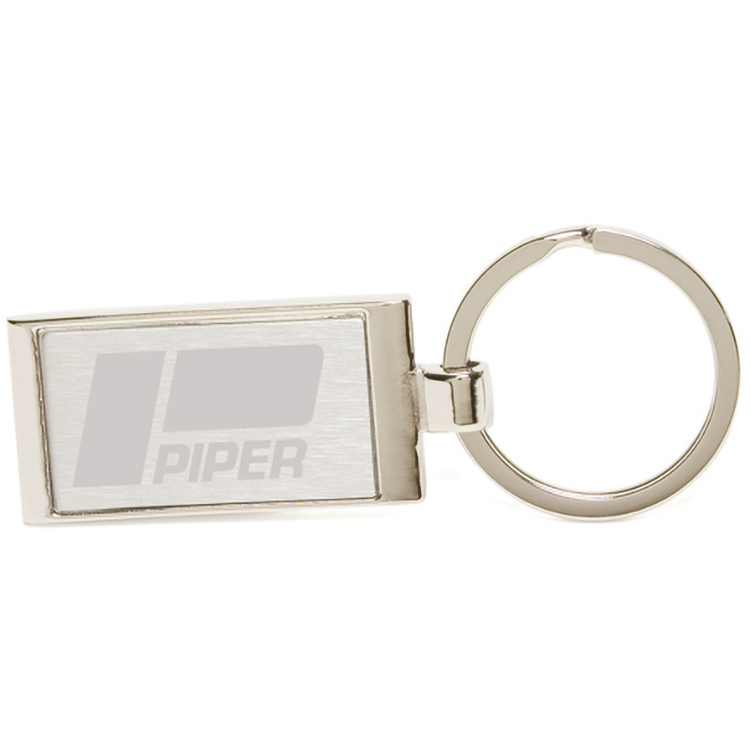 Geo Economy Keyholder W/ Matte Finish & Chrome Accent (2"x7/8")