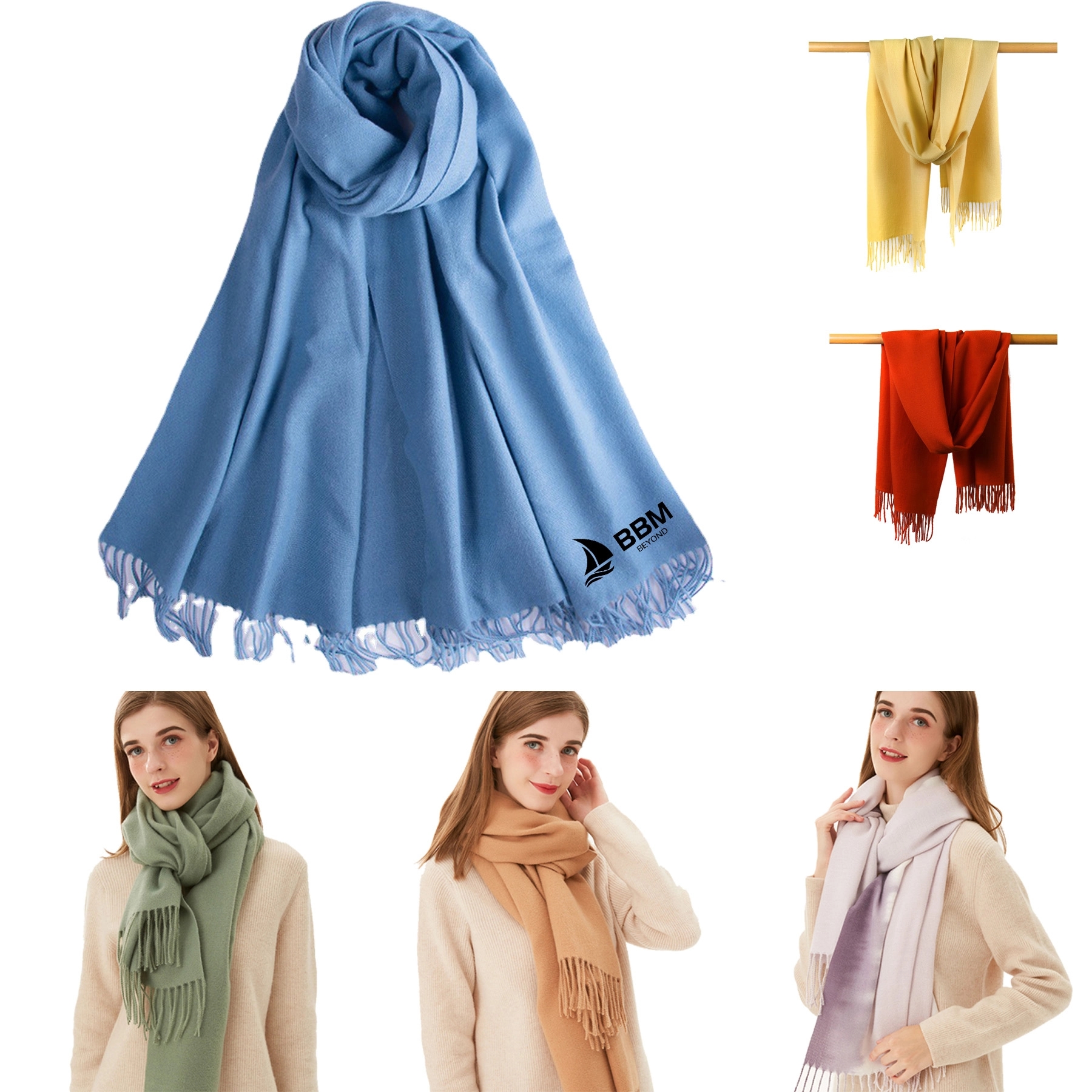Winter Long Tassel Scarf 2