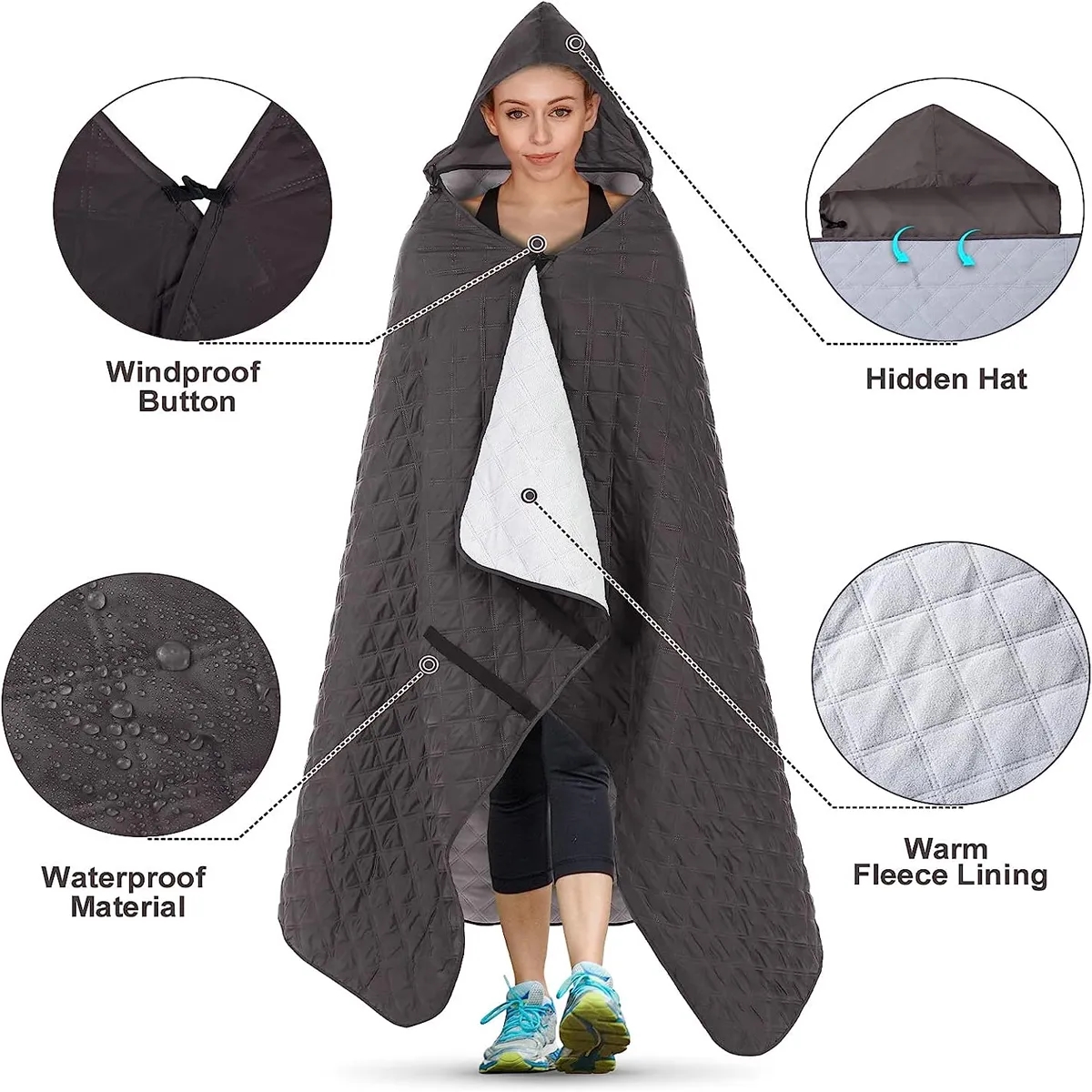 Waterproof Hooded Outdoor Blanket 1