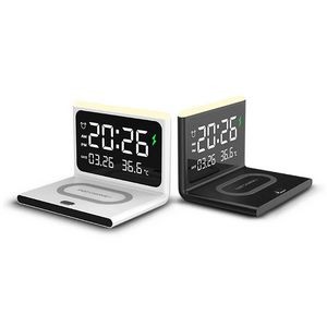 3 In 1 Alarm Clock Wireless Charger With Temperature Display 2