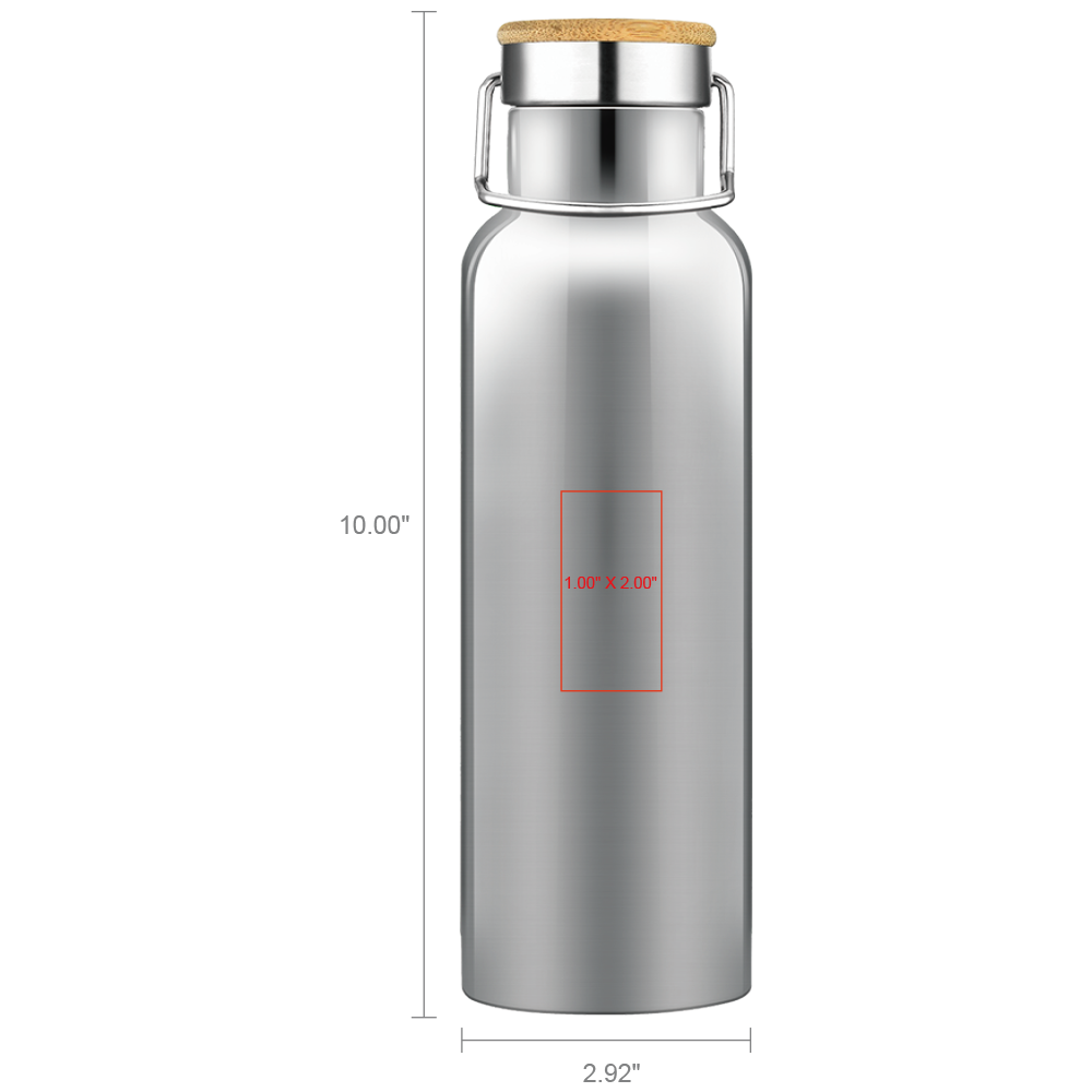 Smith 20oz Stainless Steel Bamboo Cap Water Bottle