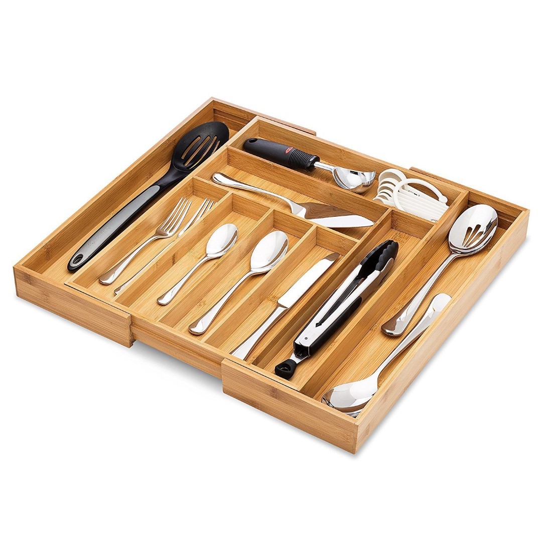 Bamboo Kitchen Drawer Organizer 2