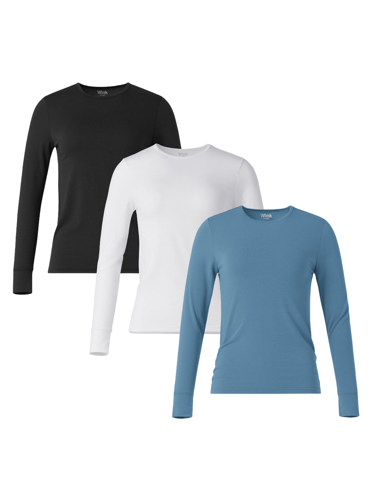 Wink Layers - Women's 3-Pack Long Sleeve Underscrub Tee