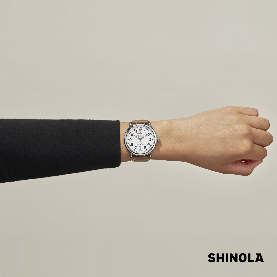 Shinola® Runwell Watch - White/Tan 1