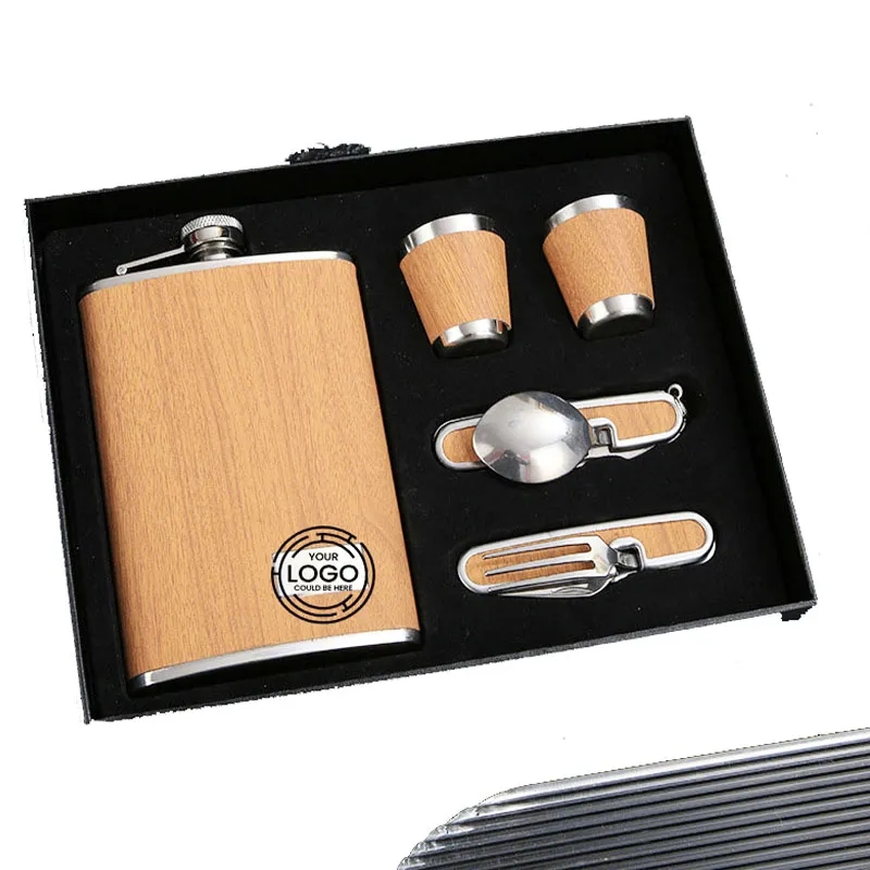 Stainless Steel Flask Knife And Fork Gift Box 4