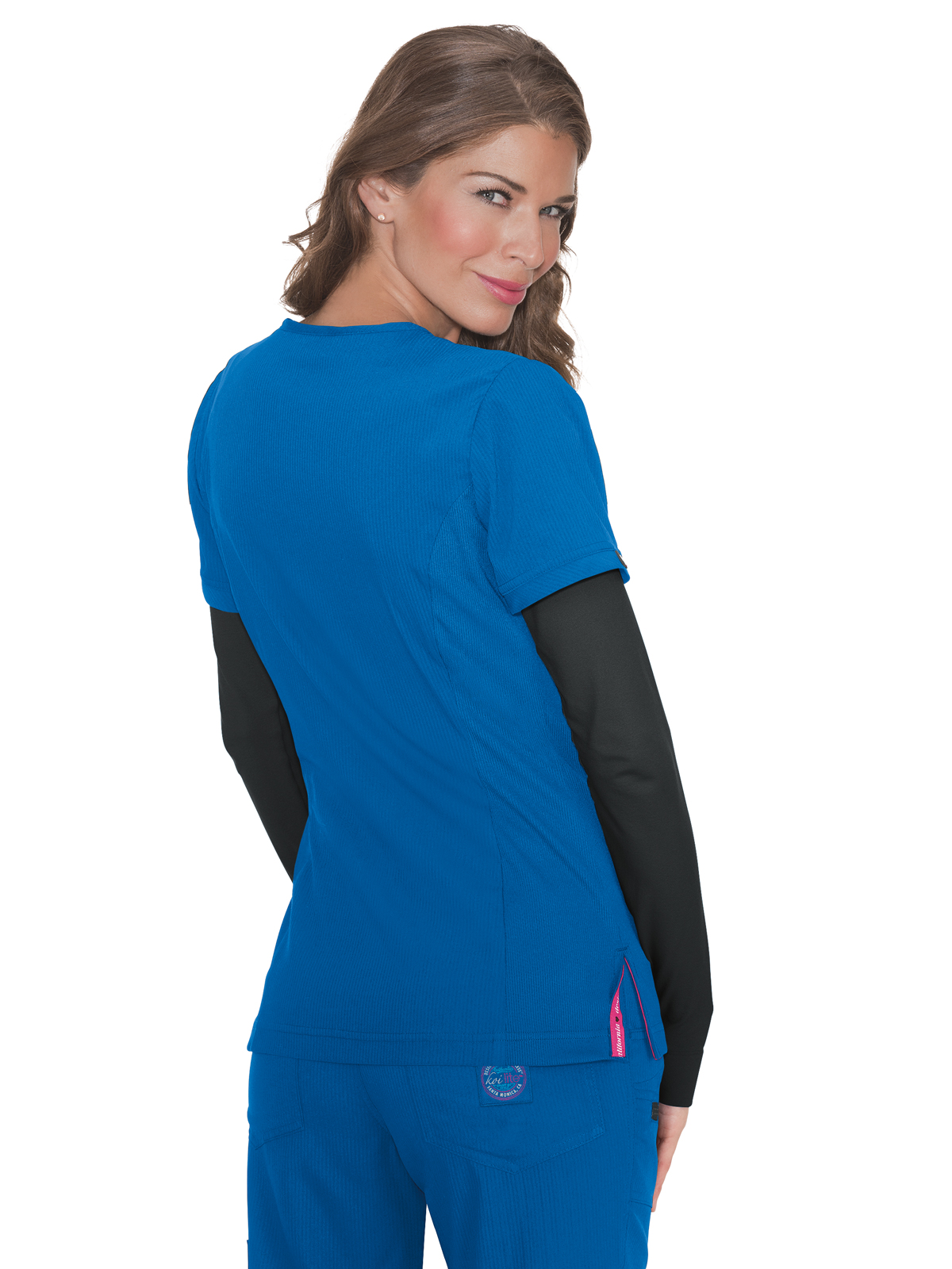 koi - Lite - Women's Three-Pocket Mock-Wrap Philosophy Top 43