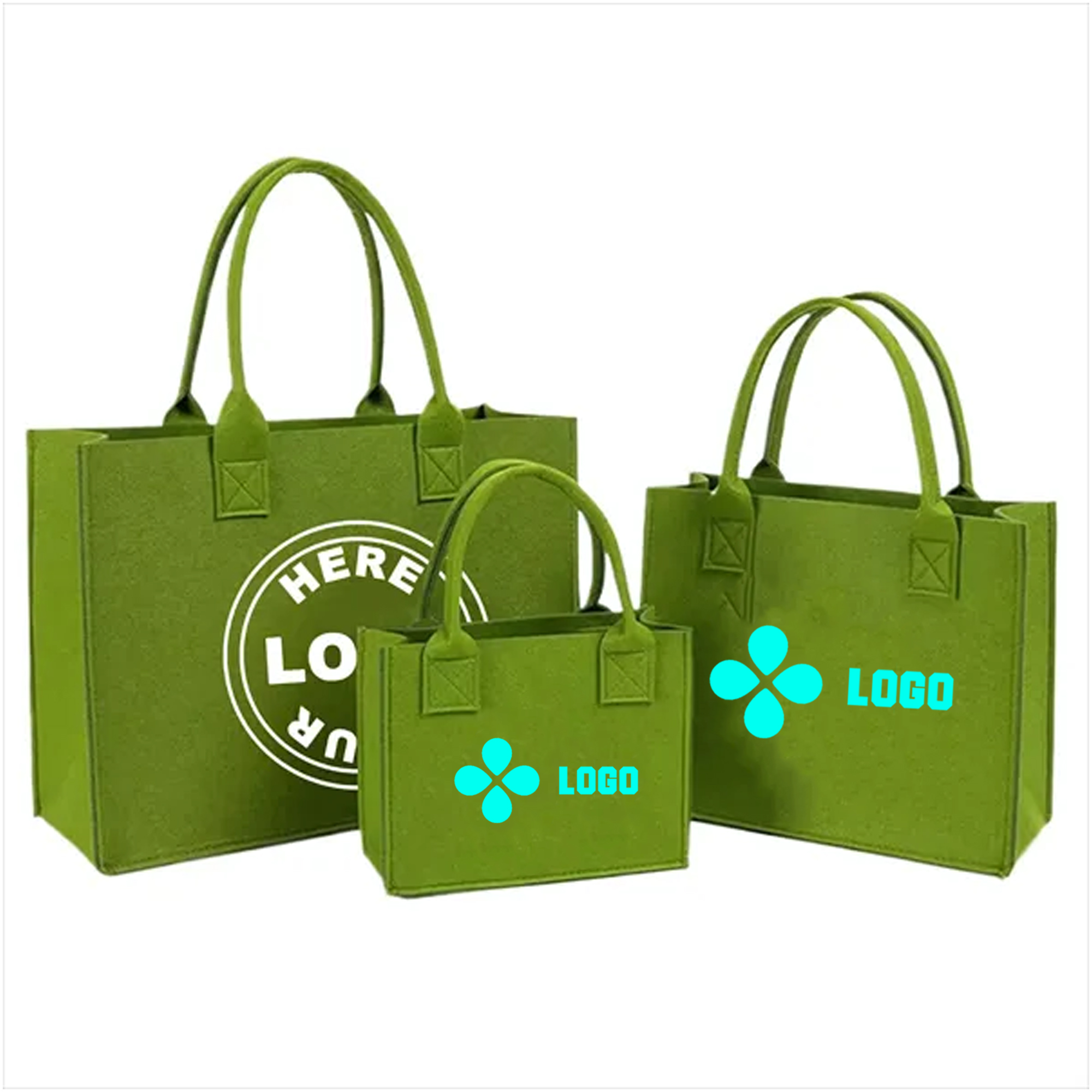 ChicCarry Felt Tote, custom tote bag with logo imprint 2