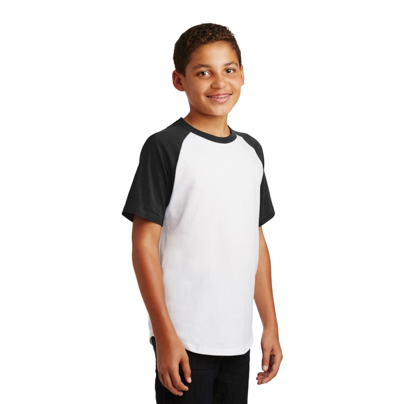 Sport-Tek Youth Short Sleeve Colorblock Raglan Jersey. 34