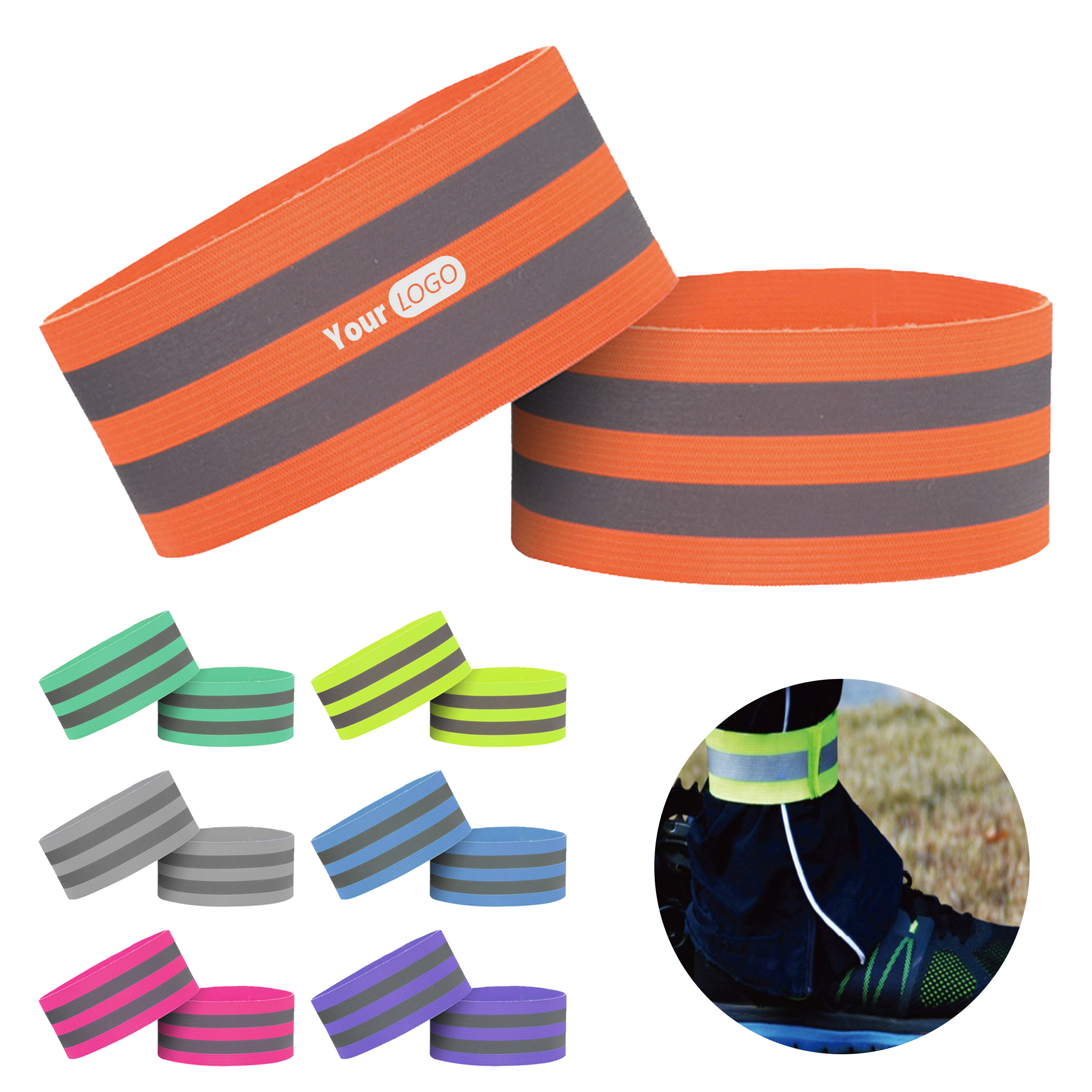 Polyester Outdoor Sports Safety Reflective Wrist Strap 4