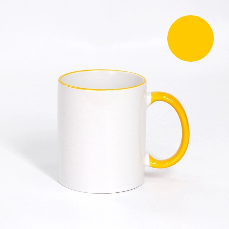 Two-Tone Coffee Mug 11 oz Ceramic Sublimated Cups 14