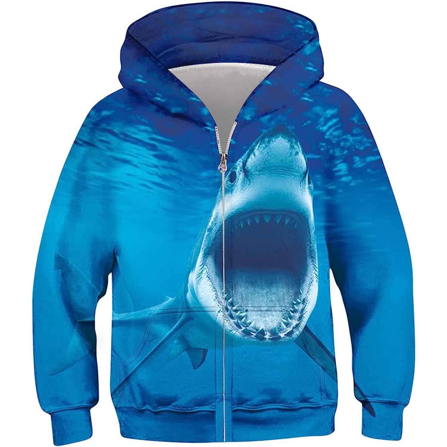 Youth rPET Recycled 100% Polyester Sublimation Performance Full-Zip Hoodie 1