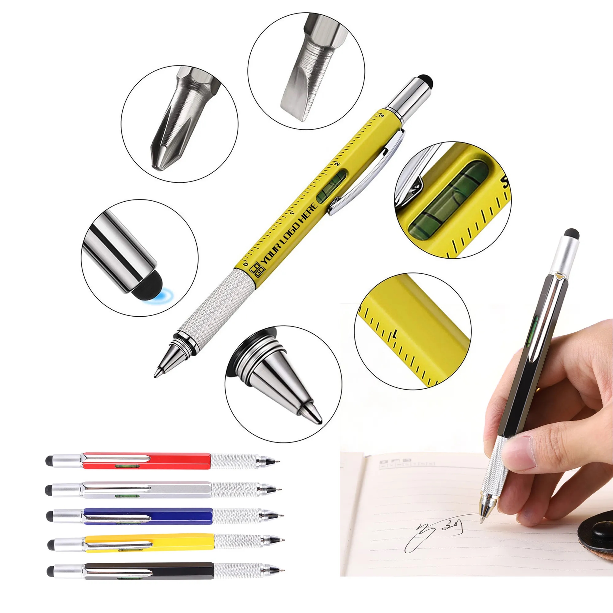 9 In 1 Multifunctional Metal Ballpoint Pen