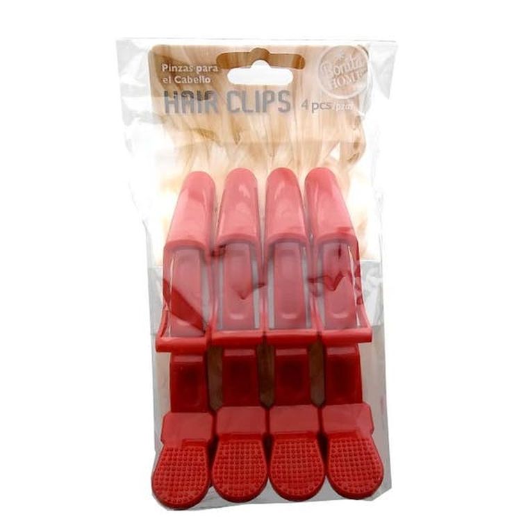 Hair Clips - Red 4 Pack 2