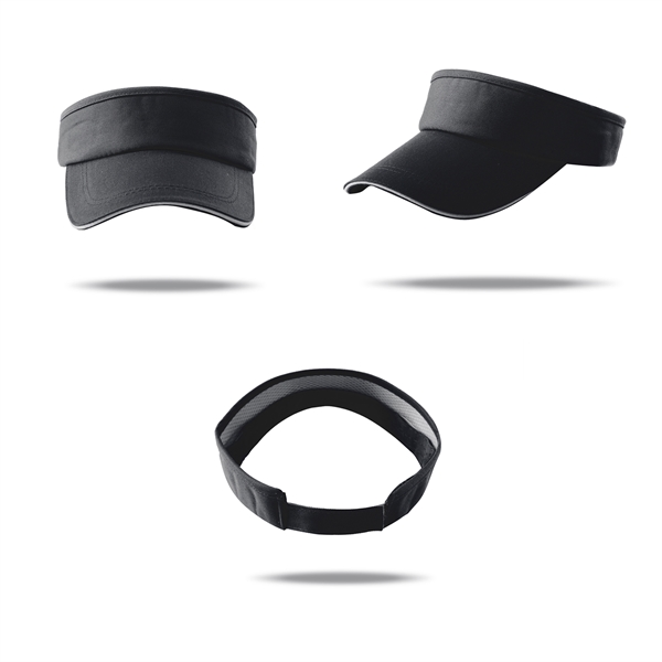 Stock Solid Color Cotton Twill Sandwich Visor 6