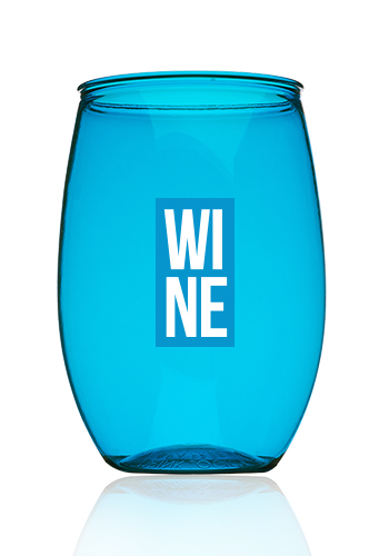 16 oz. Plastic Stemless Wine Glasses 8