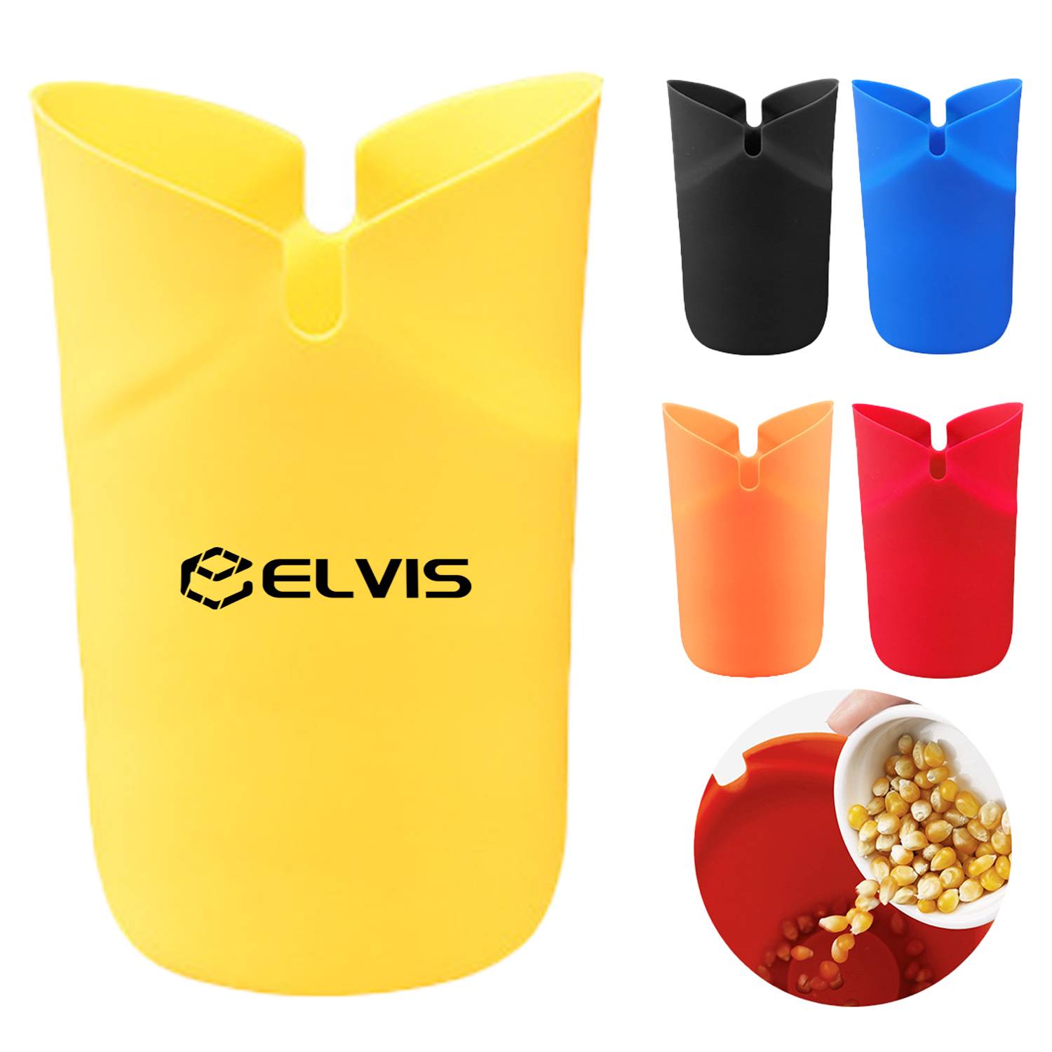 Silicone high-temperature resistant foldable popcorn bucket 3