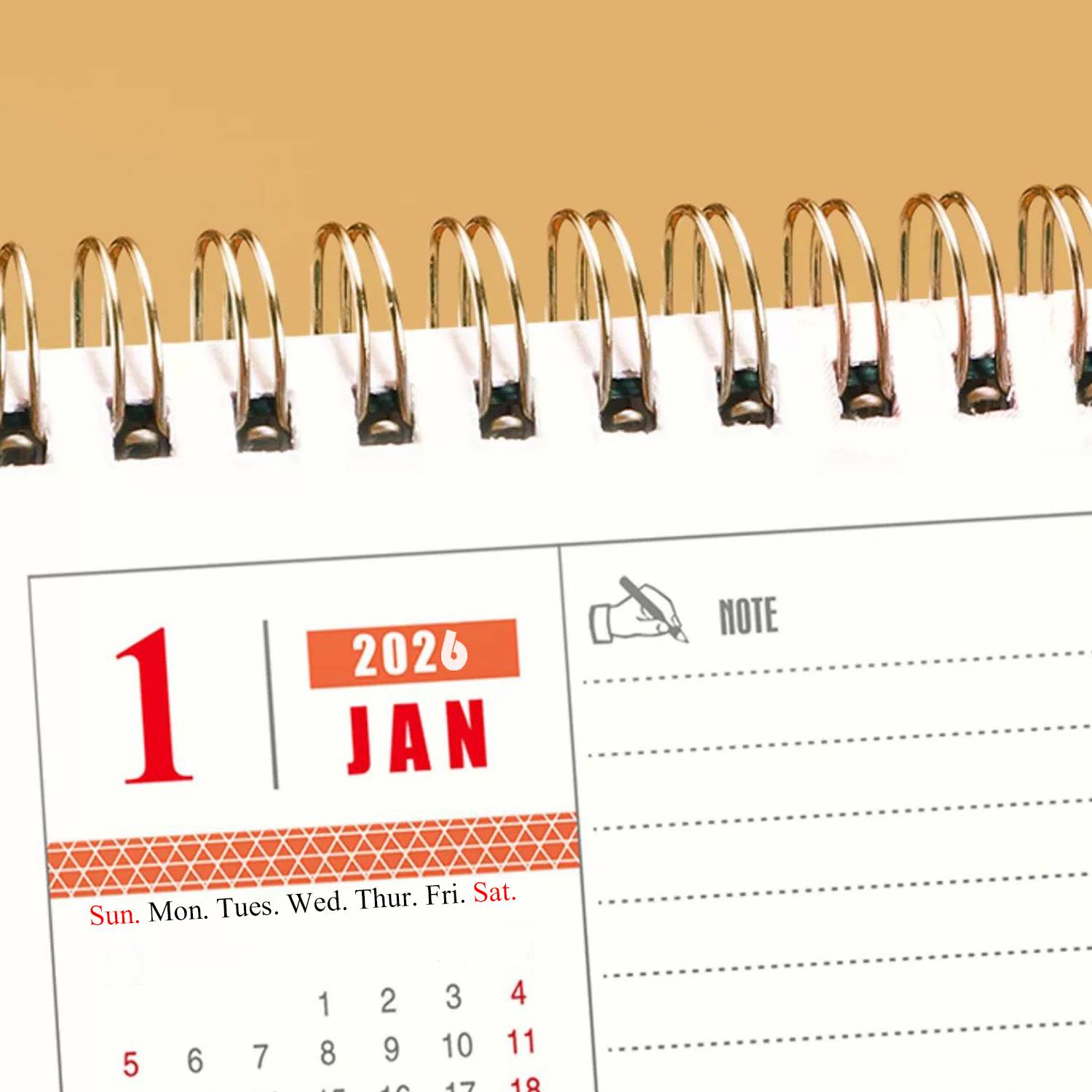 2026 Standing Page Flip Desk Calendar w/Sticky Notes 8