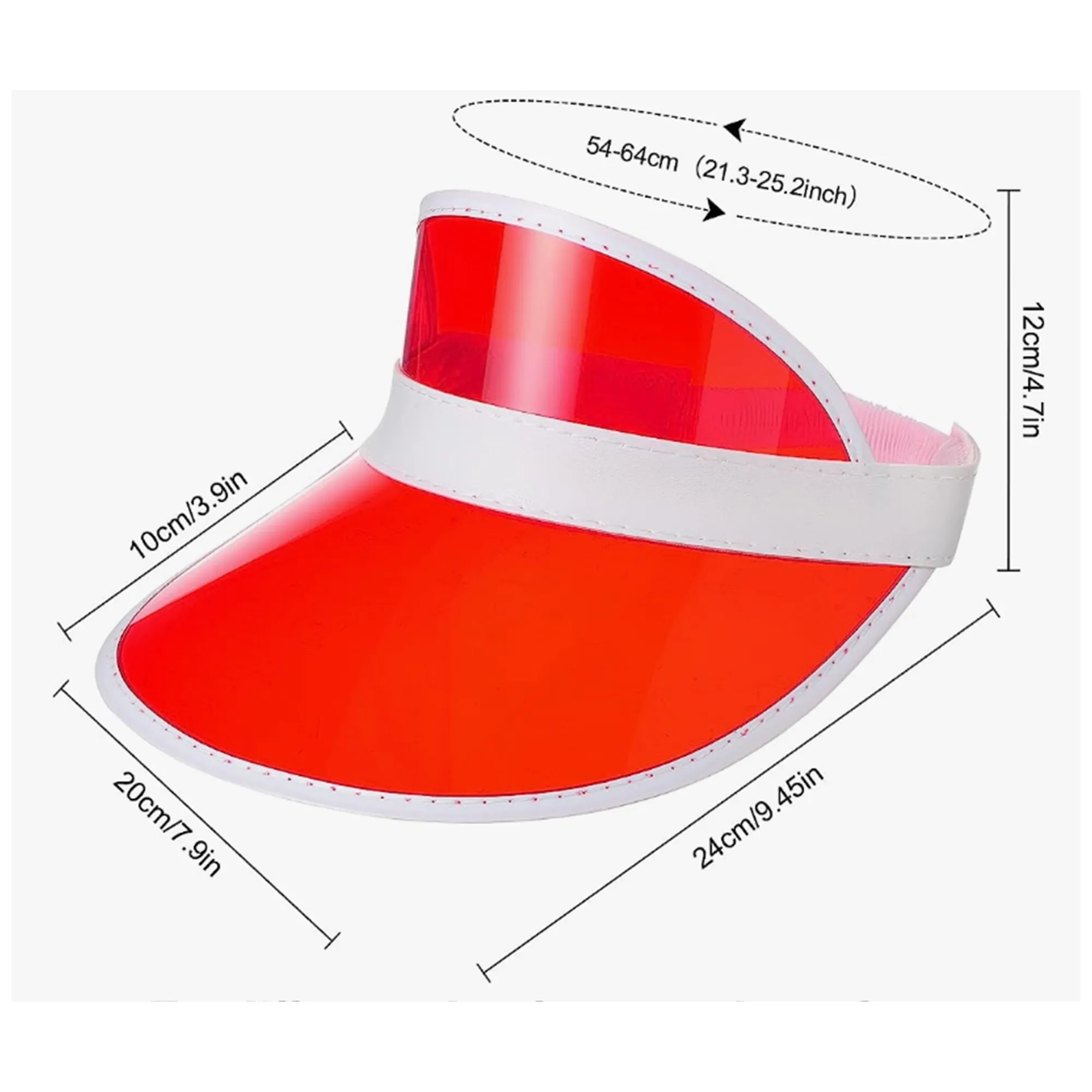 MOQ 50pcs Roofless PVC Sun Visor Hats 2