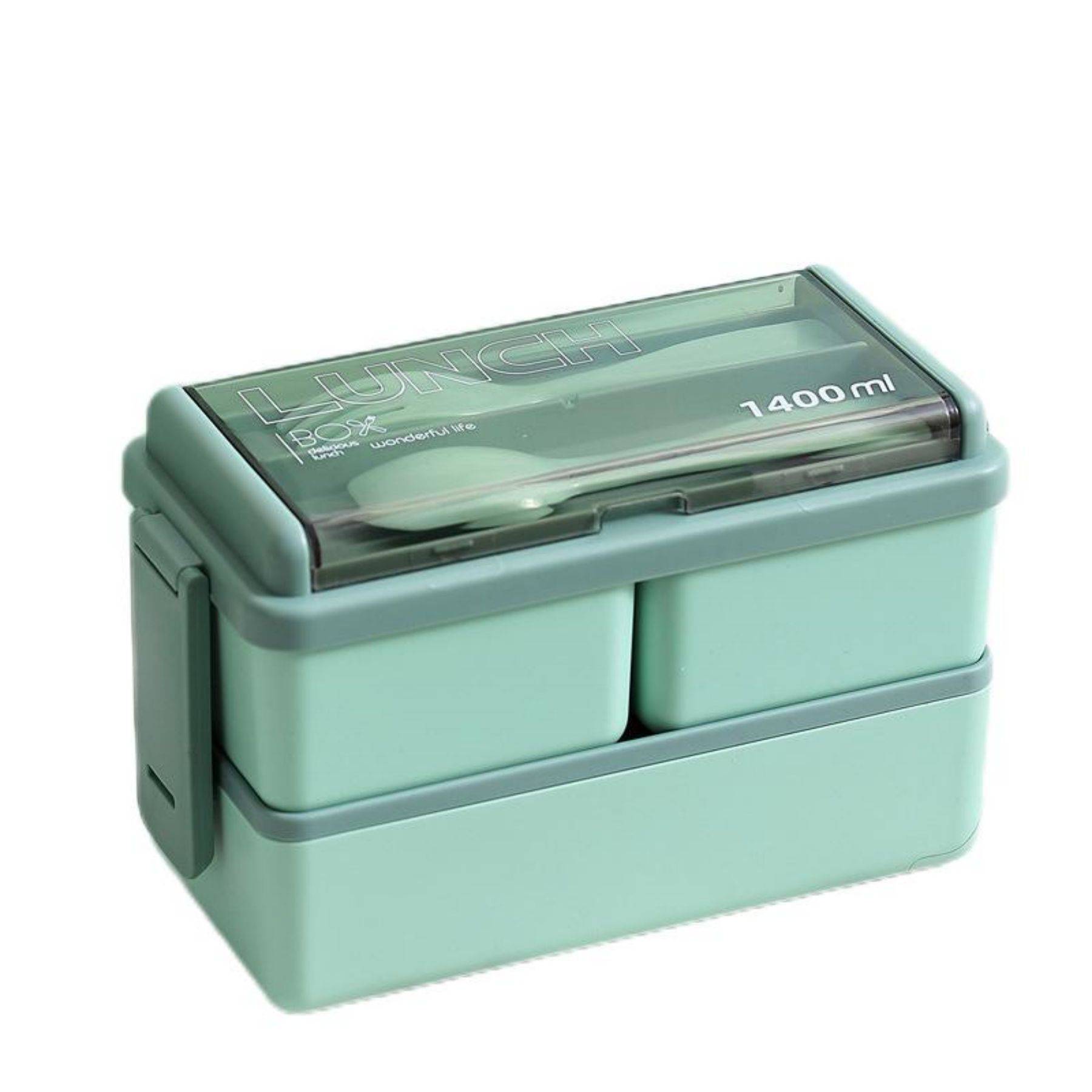 Fashionable double-layer plastic lunch box 8