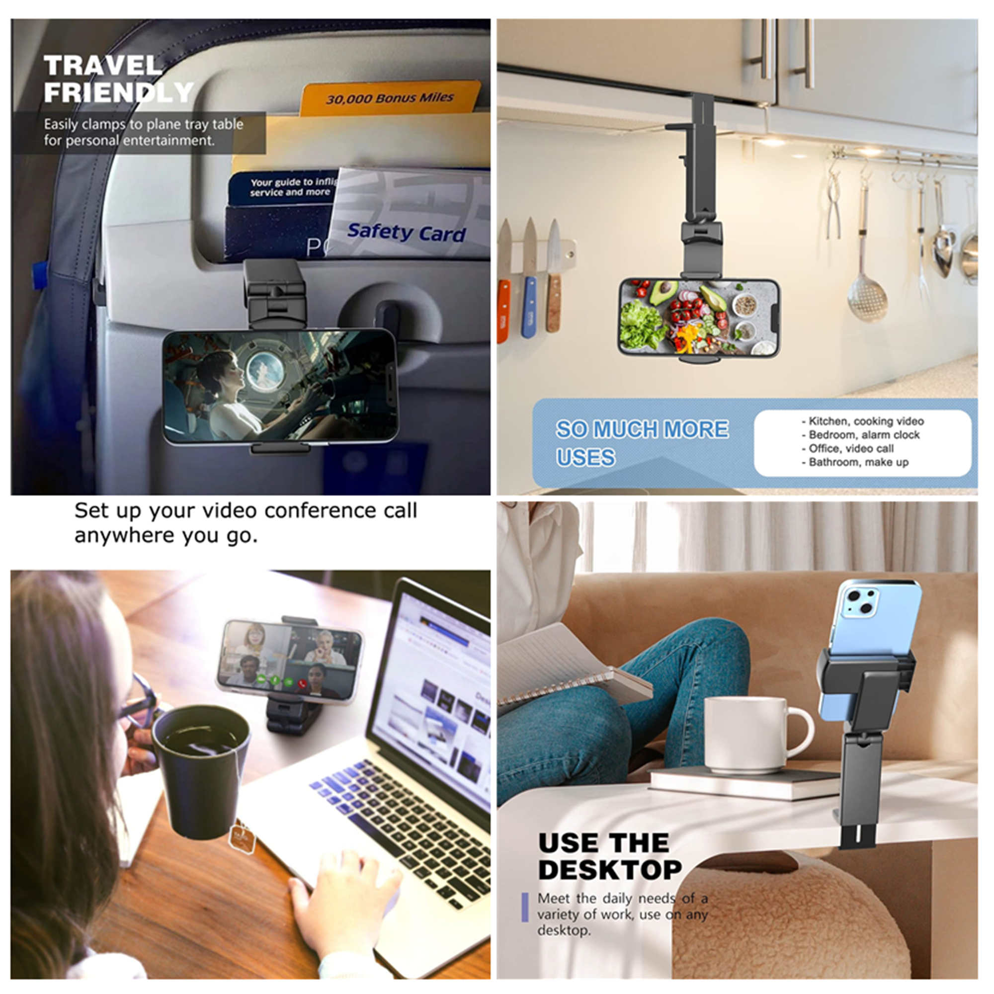 Foldable Phone Holder Mount For In Flight 5