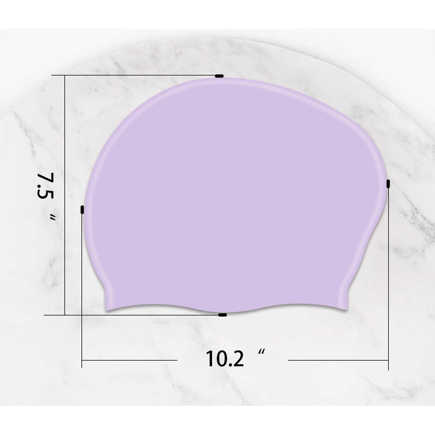 Waterproof Long Hair Cover Unisex Silicone Swim Cap 5