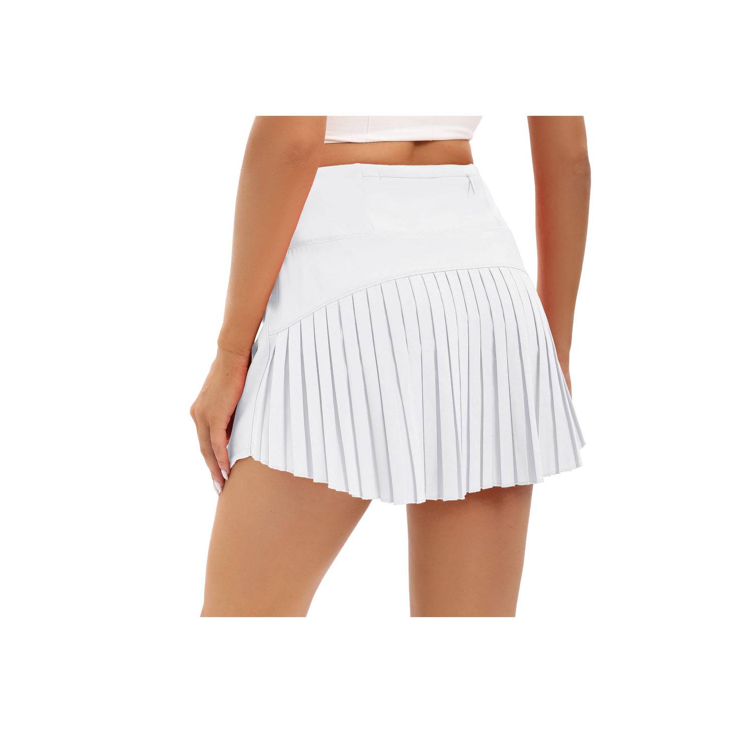 Women Polyester High-Waisted Pleated Athletic Skort 5