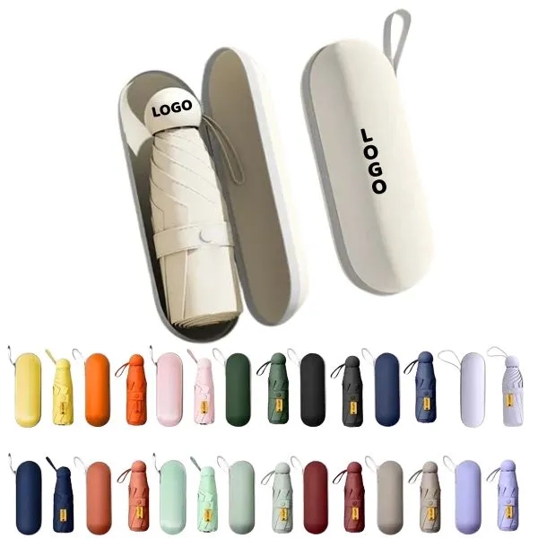 Compact UV-Protective Folding Umbrella with Case 7
